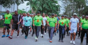Gov. Diri and others during the prosperity walk